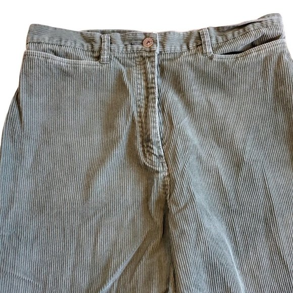 Vintage 90s Army Green Corduroy Mom Jeans High Waist Tapered Leg Sz 14 X 30‎ - Picture 7 of 11